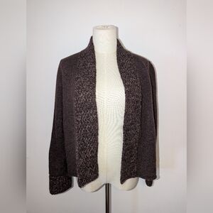 Vintage Burgundy Wool/Alpaca Blend Open-Front Sweater